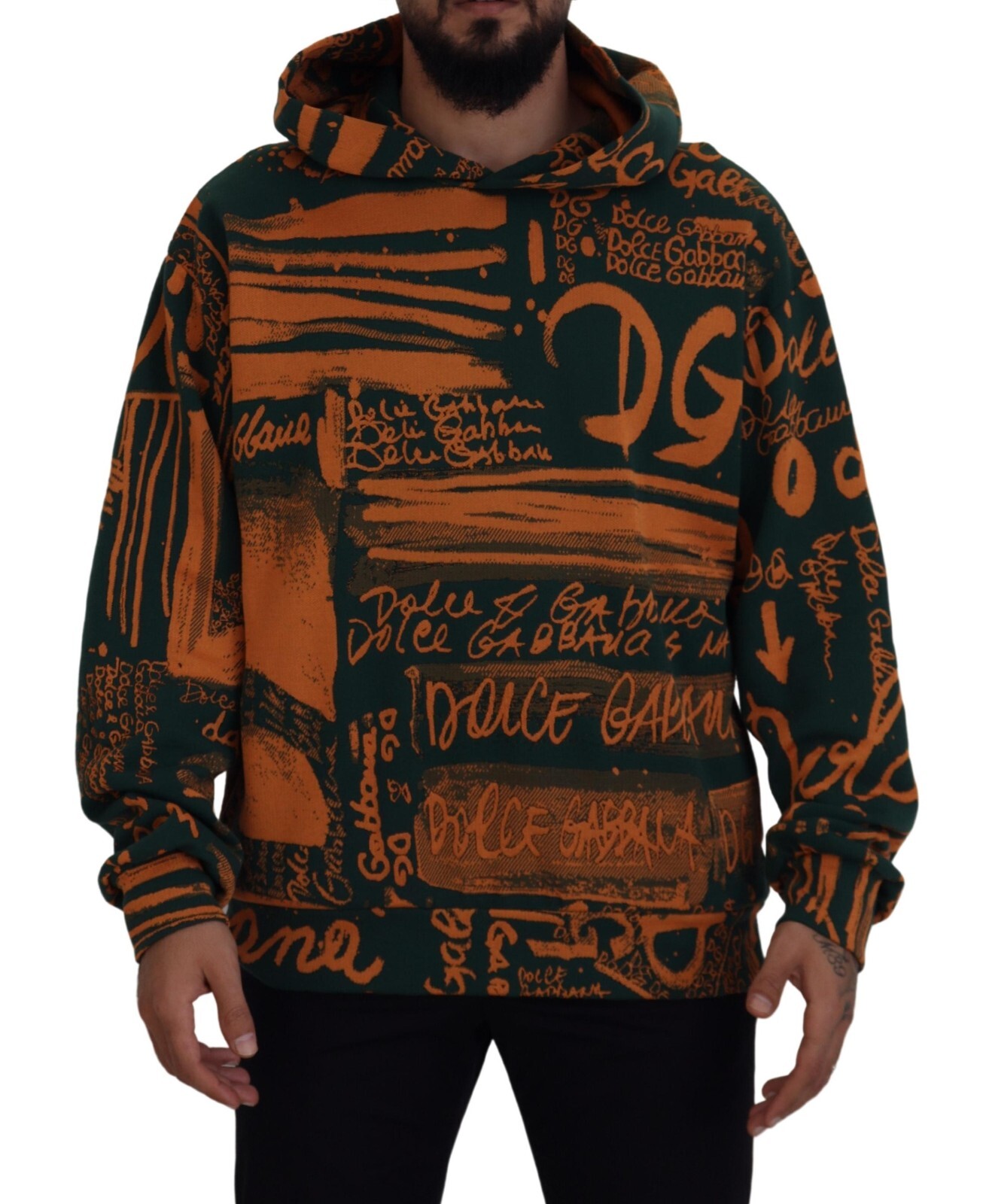 

DOLCE - GABBANA Свитер с капюшоном и разноцветным логотипом IT52/US42/ 1130usd, Multicolor