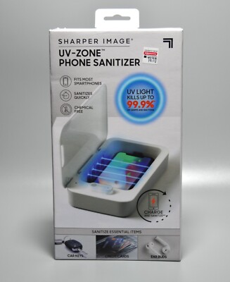 Sharper Image UV Zone Phone Sanitizer And Charger Portable