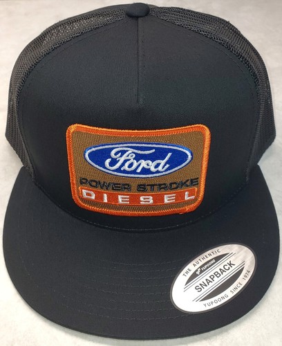 Ford Power Stroke Diesel Patch Yupoong Trucker Hat/Classic 6006 Snapback Black
