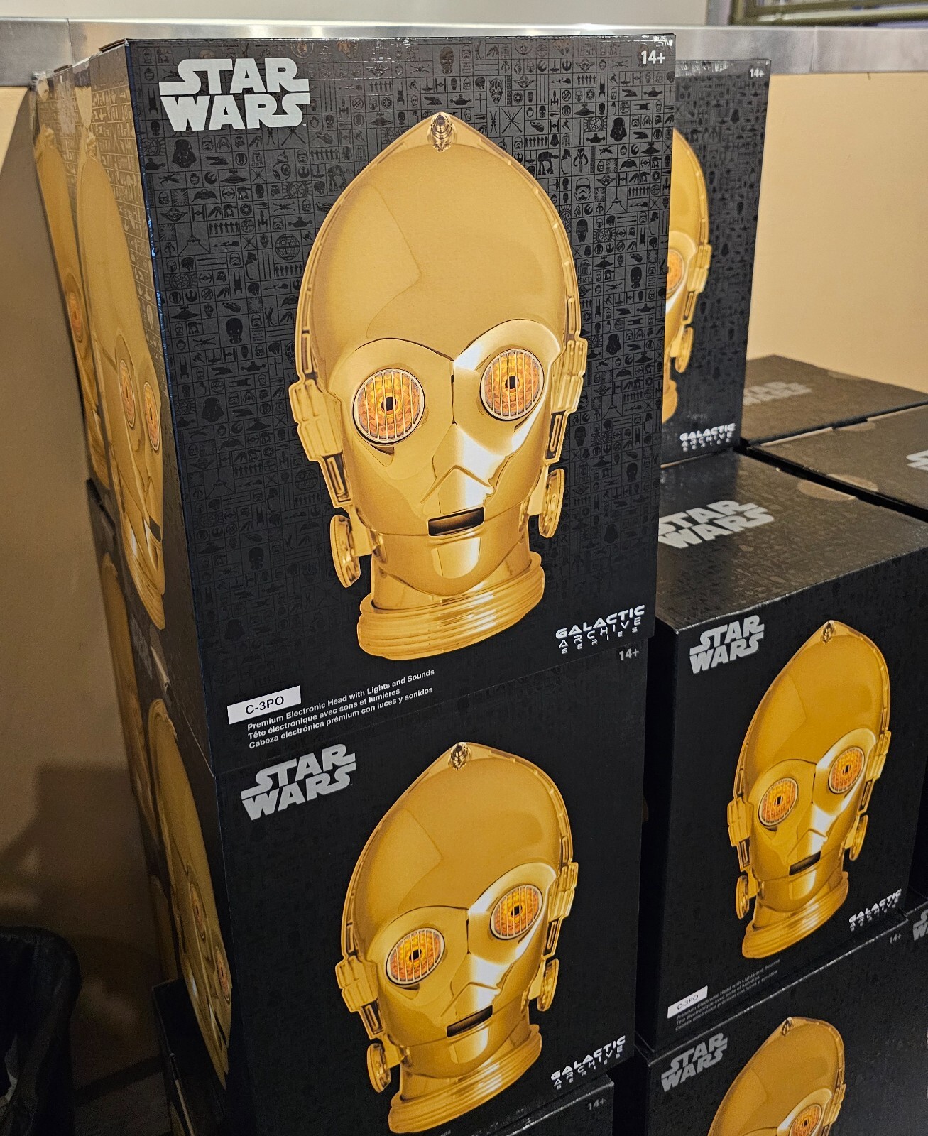 スターウォーズ C-3PO ヘッド ライトアップ 新品 サウンド付き f3qO スター・ウォーズ C-3PO ヘッド 頭部 トーキング ライトアップ