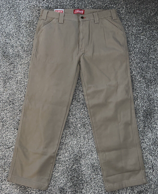 Coleman Men's Fleece Lined Bonded Utility Pants - 34 X 30 Greige NEW