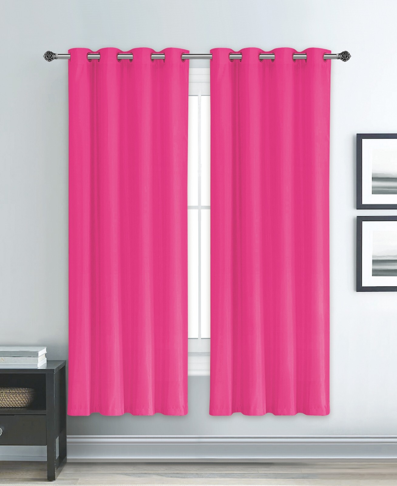 Dupioni Breathable Fabric Grommet Top Window Curtain Panel, 81011