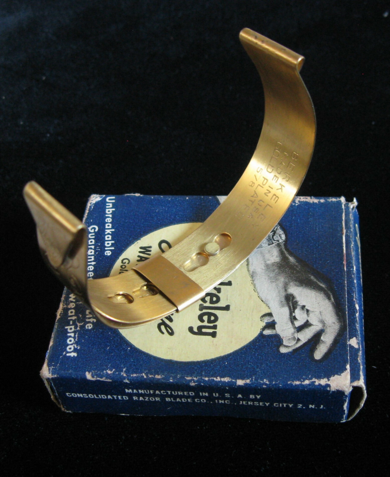 40s Berkeley ステンレス ウォッチバンド WW2 大戦 USA米軍 LAST ONES Boxed 1940s 16mm cuff band WW2 military watch U.S.