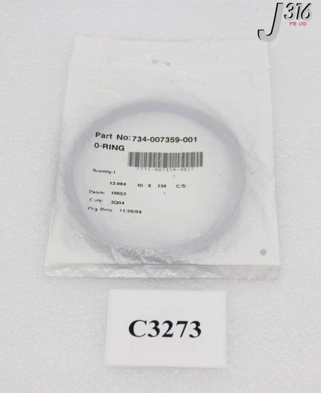 C3273 Lam Research O-ring, 13.984 Id X .139 C/s (new) 734-007359-001