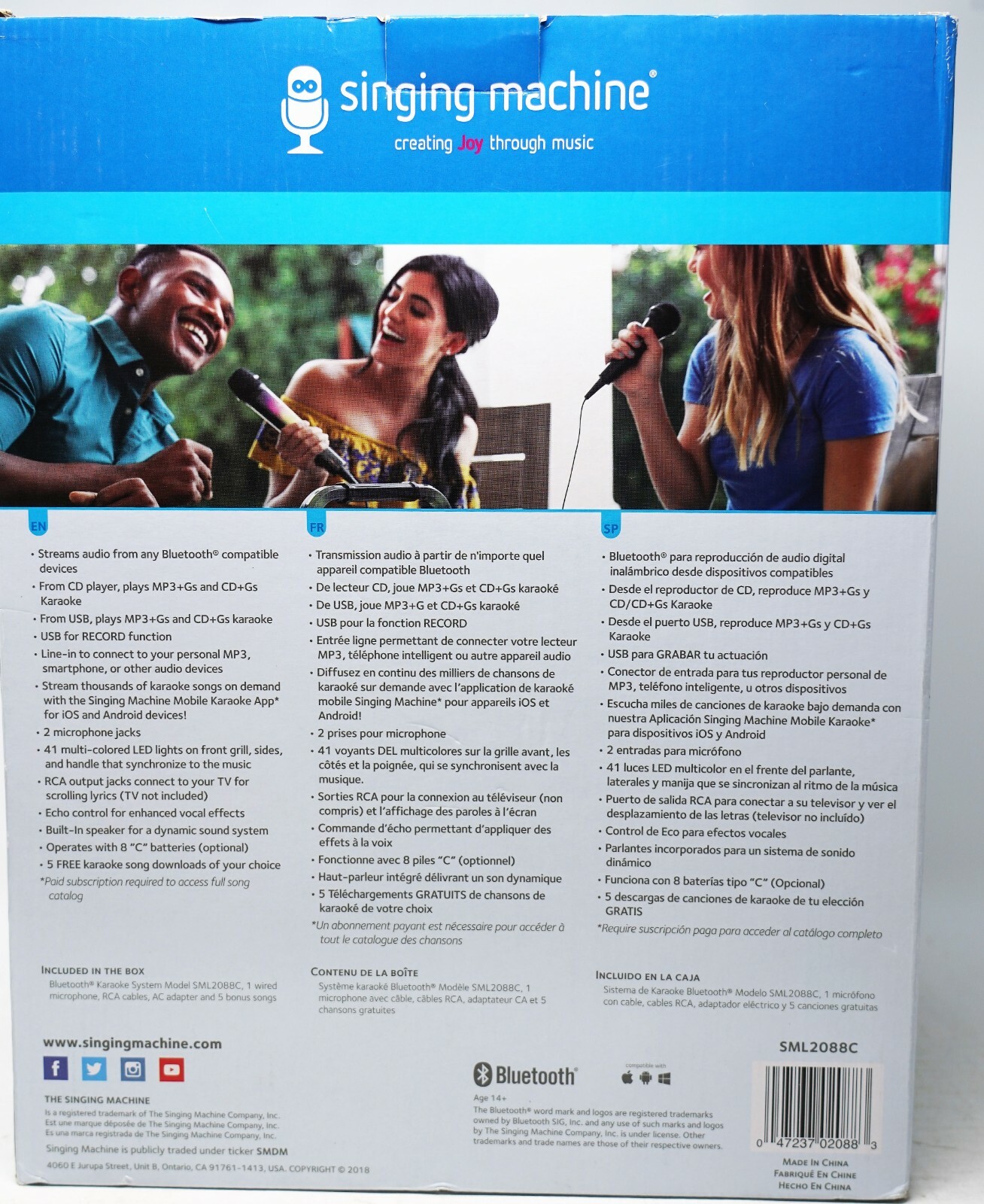 Singing Machine Karaoke Cube Multi-function Karaoke System with dancing lights