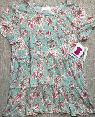 NWT Vintage Womans Floral Babydoll By Bobbie Brooks Shirt Small