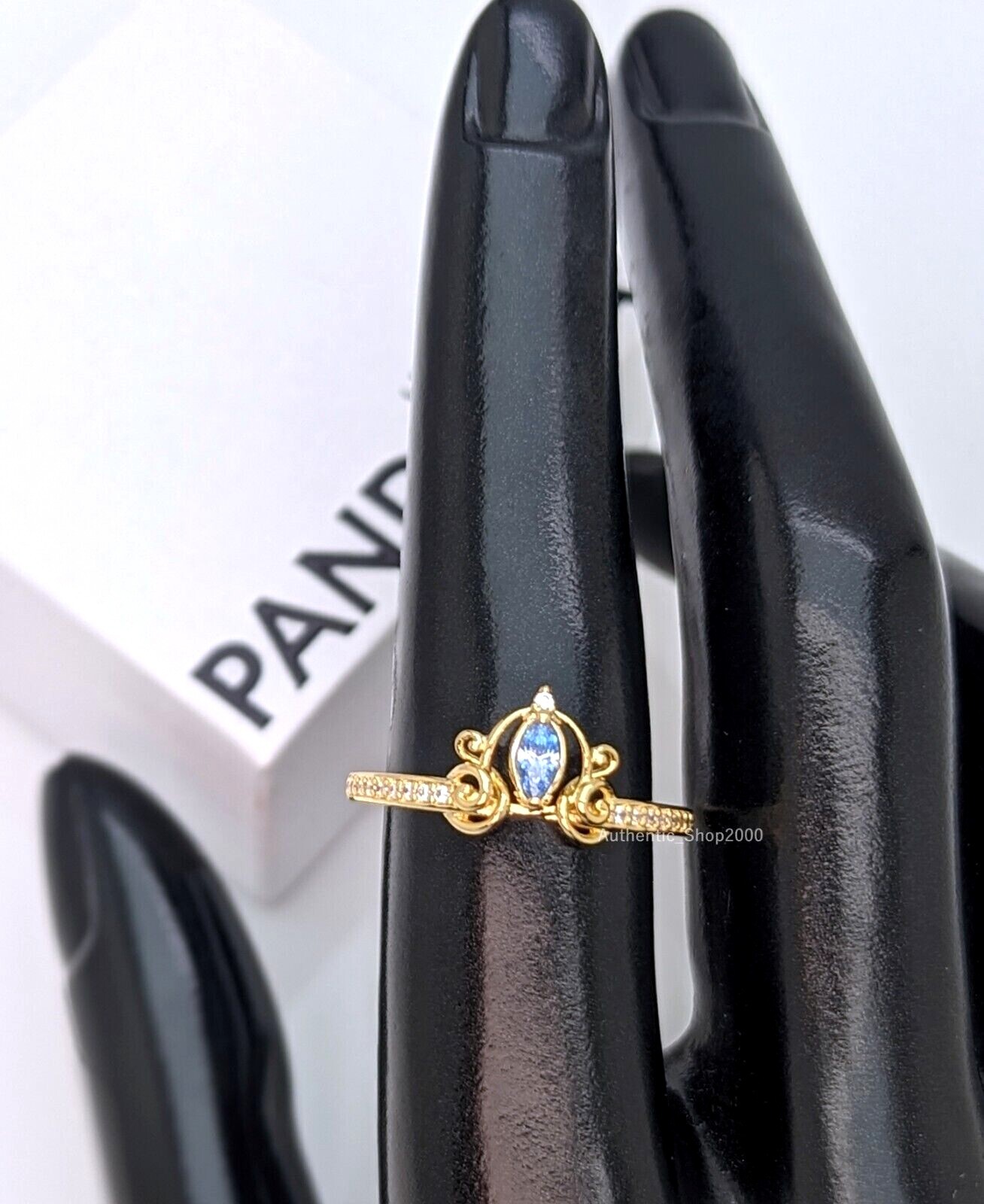 NEW 100% Authentic PANDORA Gold Blue Disney Cinderella
