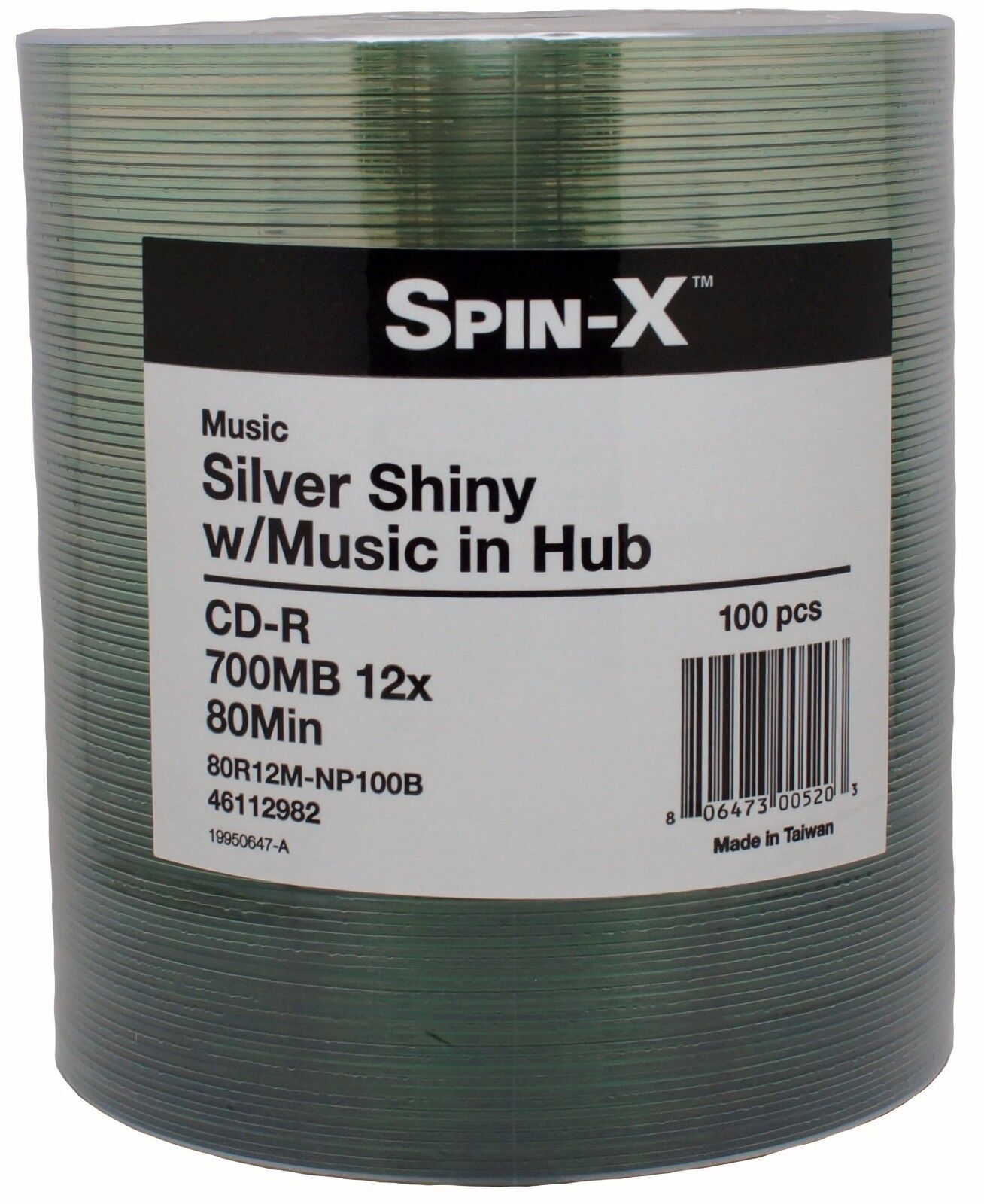 100 Spin X Digital Audio Music CD-R 80 MIN Shiny 