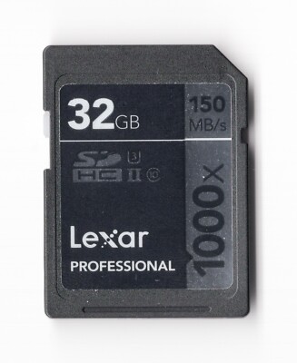 Lexar Professional 32GB SDHC II 1000x 150MB/s Class 10 U3 Camera Memory Card