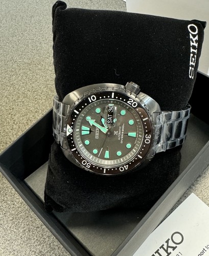 Pre-owned Seiko Men's Prospex King Turtle Black Automatic Watch Srpk43 Made In Japan