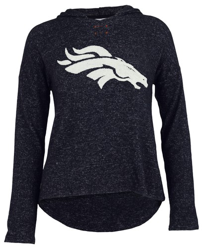 Рубашка Outerstuff с капюшоном и объемным логотипом NFL для девочек (4–14 лет) Denver Broncos