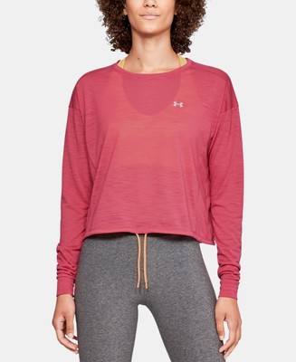Under Armour Womens Whisperlight Cropped Top Impulse Pink