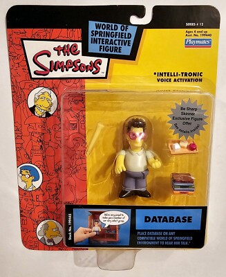 PLAYMATES THE SIMPSONS WORLD OF SPRINGFIELD INTERACTIVE FIGURE DATABASE 