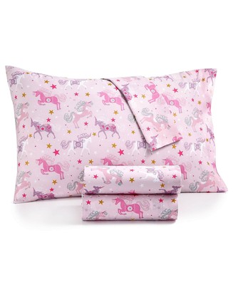 Full 3 Piece Pink Princess Comforter Set Sugar Coated Pink