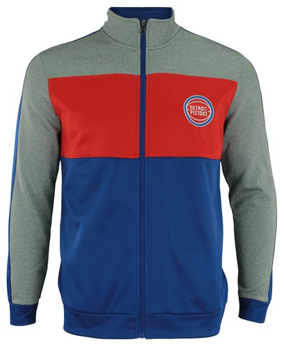 OuterStuff Молодежная куртка НБА Detriot Pistons Performance с полосками на молнии и полной молнией