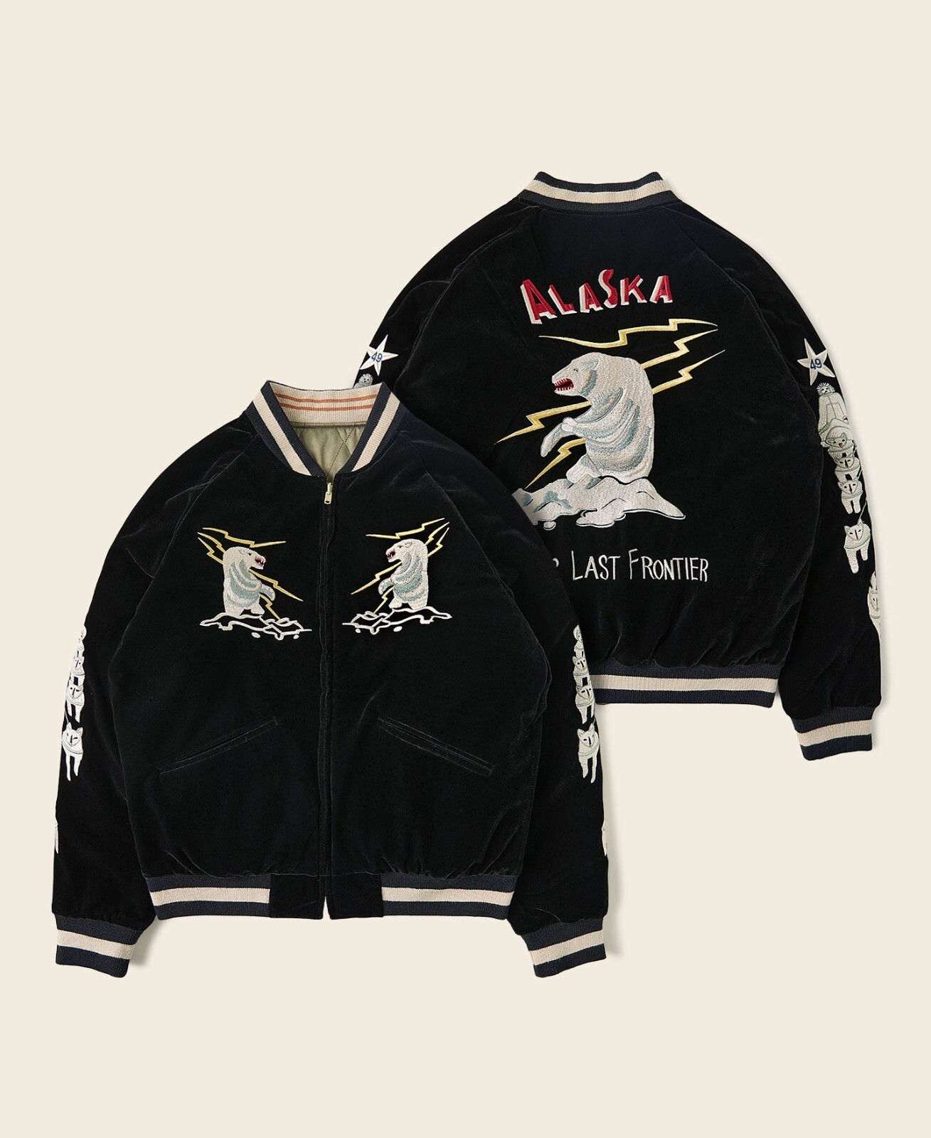 NON STOCK & CO. 1950s Reversible Souvenir Jacket - Alaska B
