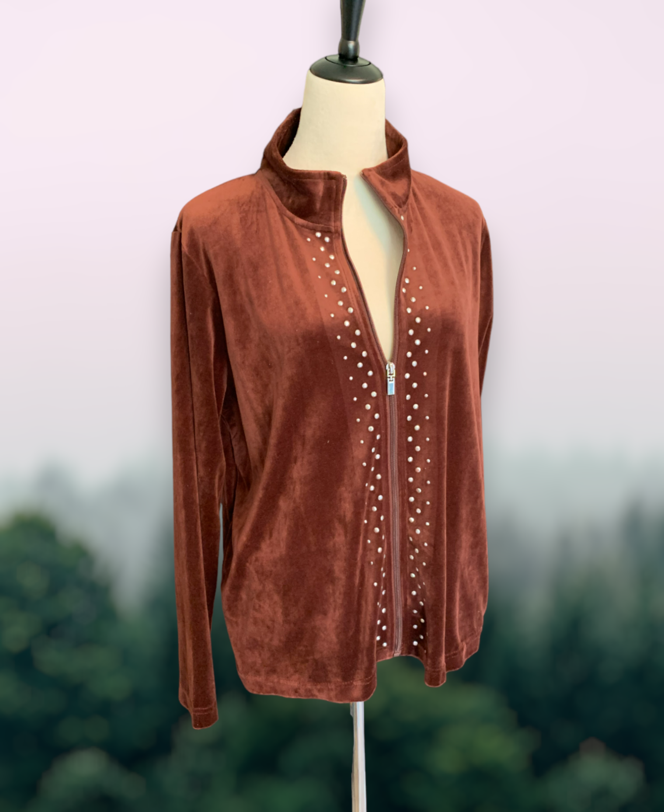 Size XL Concepts New York Rhinestone Brown Matching Tracksuit