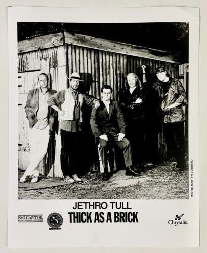 1990s Jethro Tull Thick As Brick Vintage British Rock Band Promo Photo Chrysalis