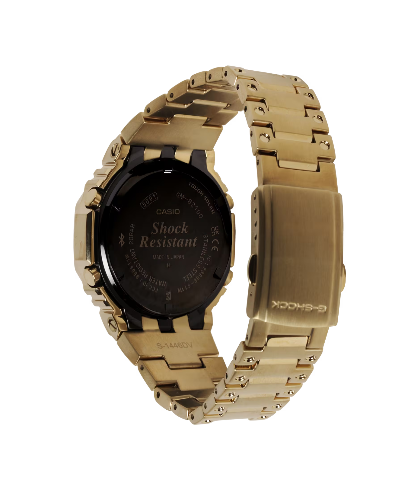 Pre-owned Casio G-shock Analog-digital Metal Gold Ion Plated Men's Watch Gmb2100gd-9a