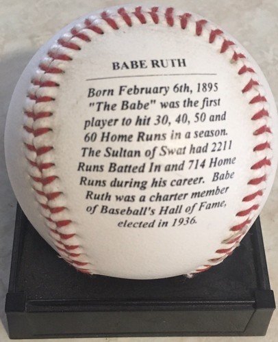 Babe Ruth Commemorative Baseball- FREE SHIPPING