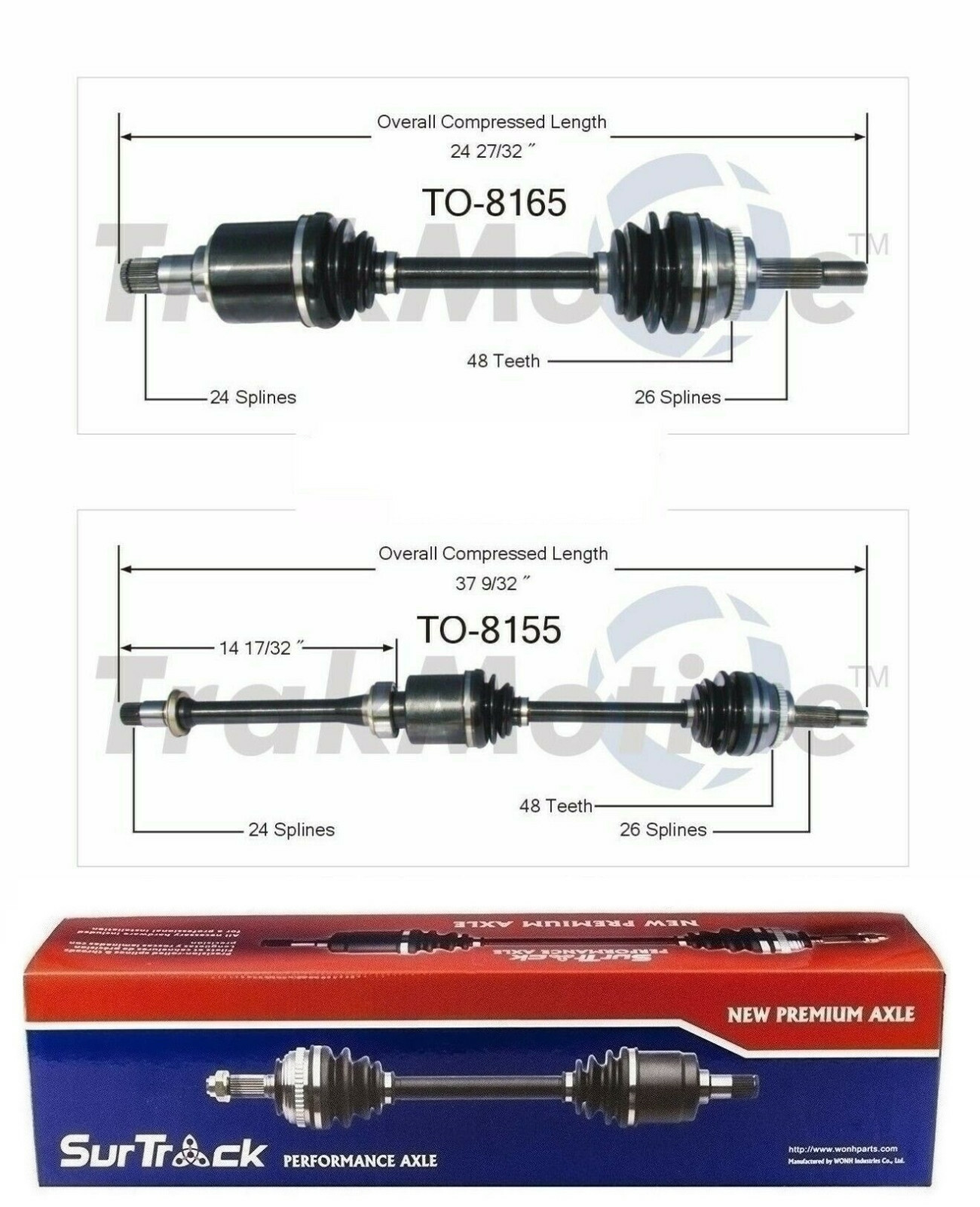 For Scion tC FWD 20052009 Set of 2 Front Right & Left SurTrack CV Axle