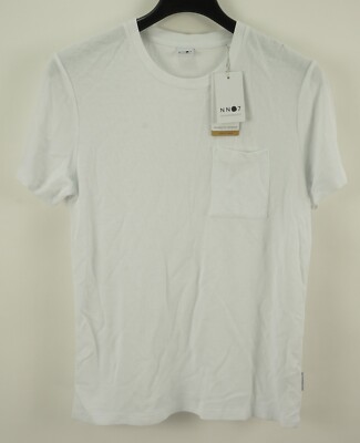 New $80 NN07 Clive Men's 2XL Short Sleeve White Airy Cotton Modal Pocket T-Shirt