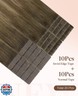 GOO GOO Invisi Edge Tape in Hair Extensions Human Hair, 3/8/613 Walnut Brown to Ash Brown and Bleach Blonde 10pcs injected with 10pcs classical tape ins, 18inch 50g, Virgin Remy Hair, Natural Look