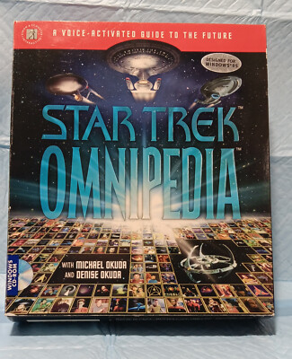 Star Trek Omnipedia Voice-Activated Electronic Database CD-ROM 1995 Encyclopedia