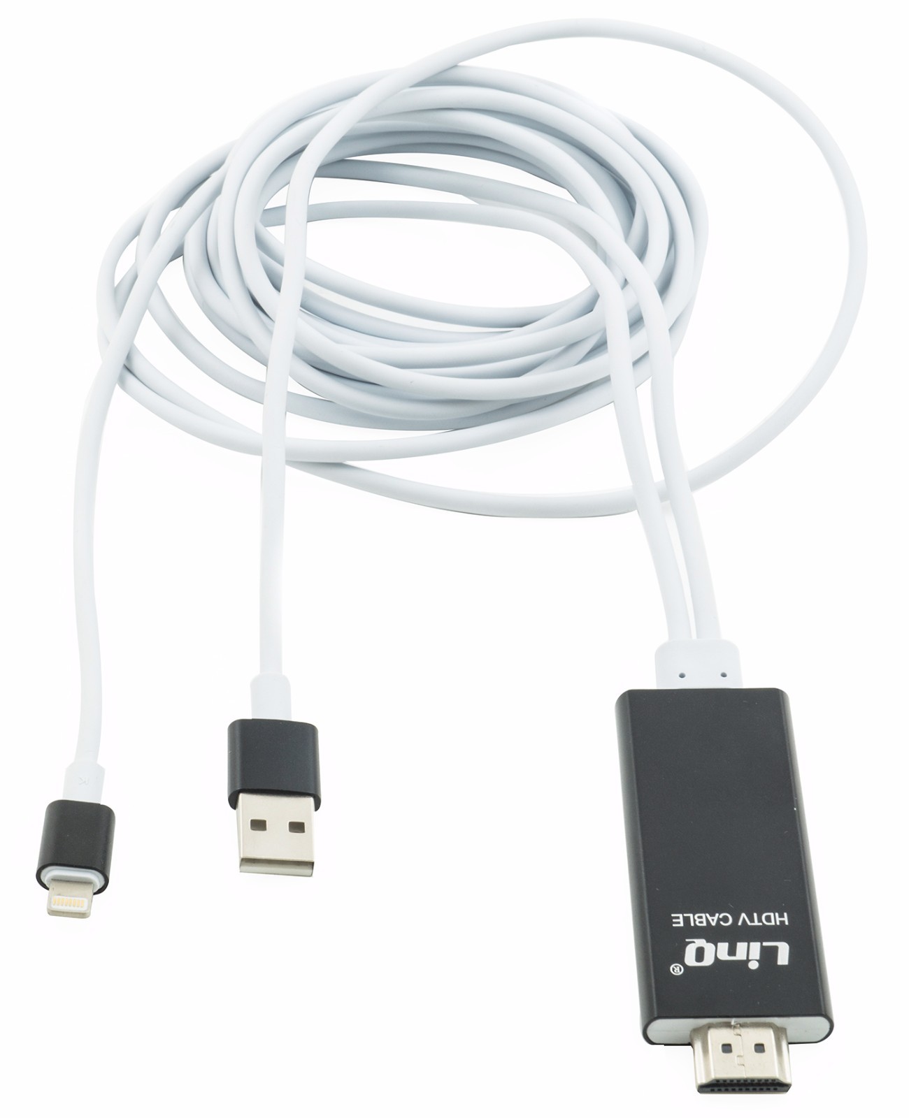 Cavo Adattatore Video Usb Hdmi Hdtv Tv Ipad Iphone 6 6s Plus 5 5s Linq Hd-Is704