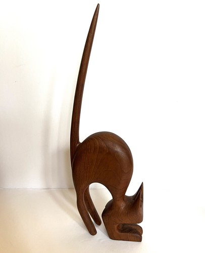 【希少】arne basse Denmark wood sculpture Arne Basse Denmark Mid Century Danish Modern Teak 11-1/2