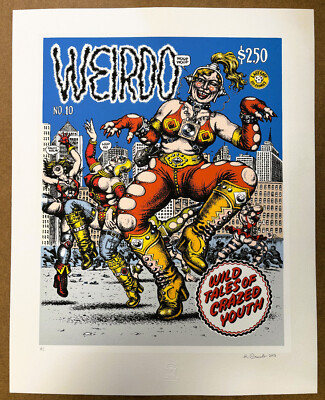 SERIGRAPHIE ROBERT CRUMB - WEIRDO N°10 - HC / SIGNEE - 50X62.5CM