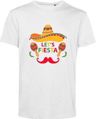 Let's Fiesta T Shirt Cinco de Mayo Mexican Festival Battle of Puebla Gift Top