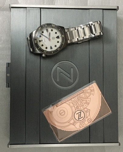 Pre-owned Zelos Great White V2 300m Frost Automatic 43mm Watch - Dealer & Warranty