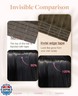 GOO GOO Invisi Edge Tape in Hair Extensions Human Hair, 3/8/613 Walnut Brown to Ash Brown and Bleach Blonde 10pcs injected with 10pcs classical tape ins, 18inch 50g, Virgin Remy Hair, Natural Look