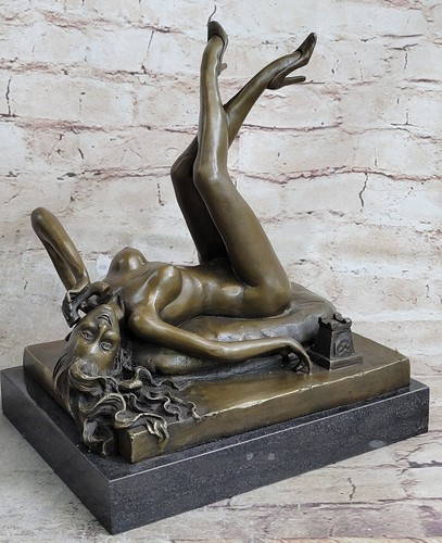 Sensual Modest Nude Girl Figure Athlete Bronze Marble Statue Art Sculpture Sale