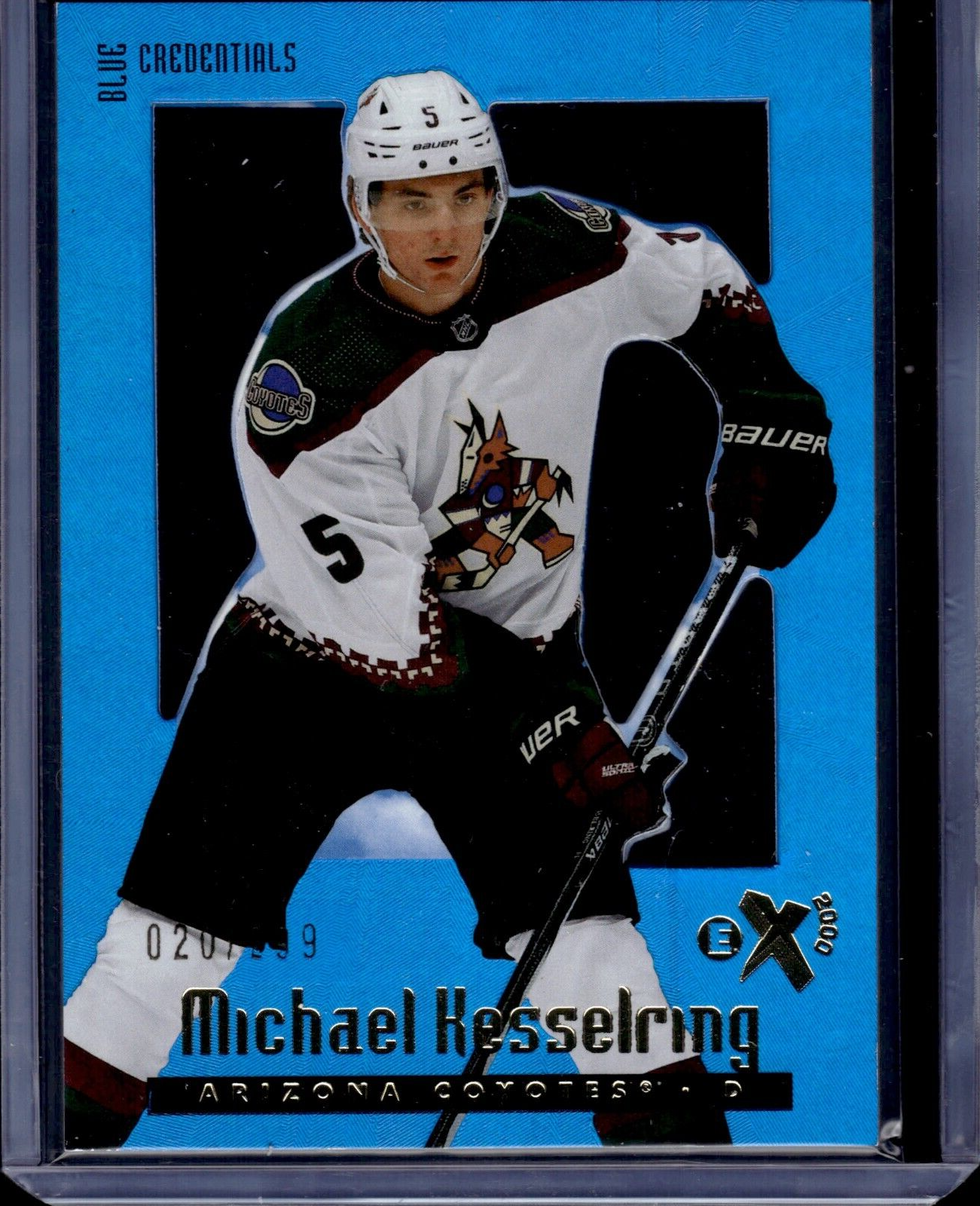 2023-24 E-X2000 Credentials Blue Michael Kesselring 20/299 | eBay