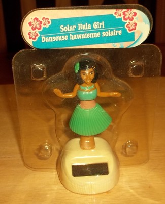 Solar Dancing Hula Girl, Solar Powered Dancing Hawaiian Hula Dancing Girl Green