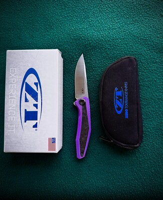 Zero Tolerance Sinkevich 0470 Folding Knife CF Inlay Custom Purple Anodized 20CV