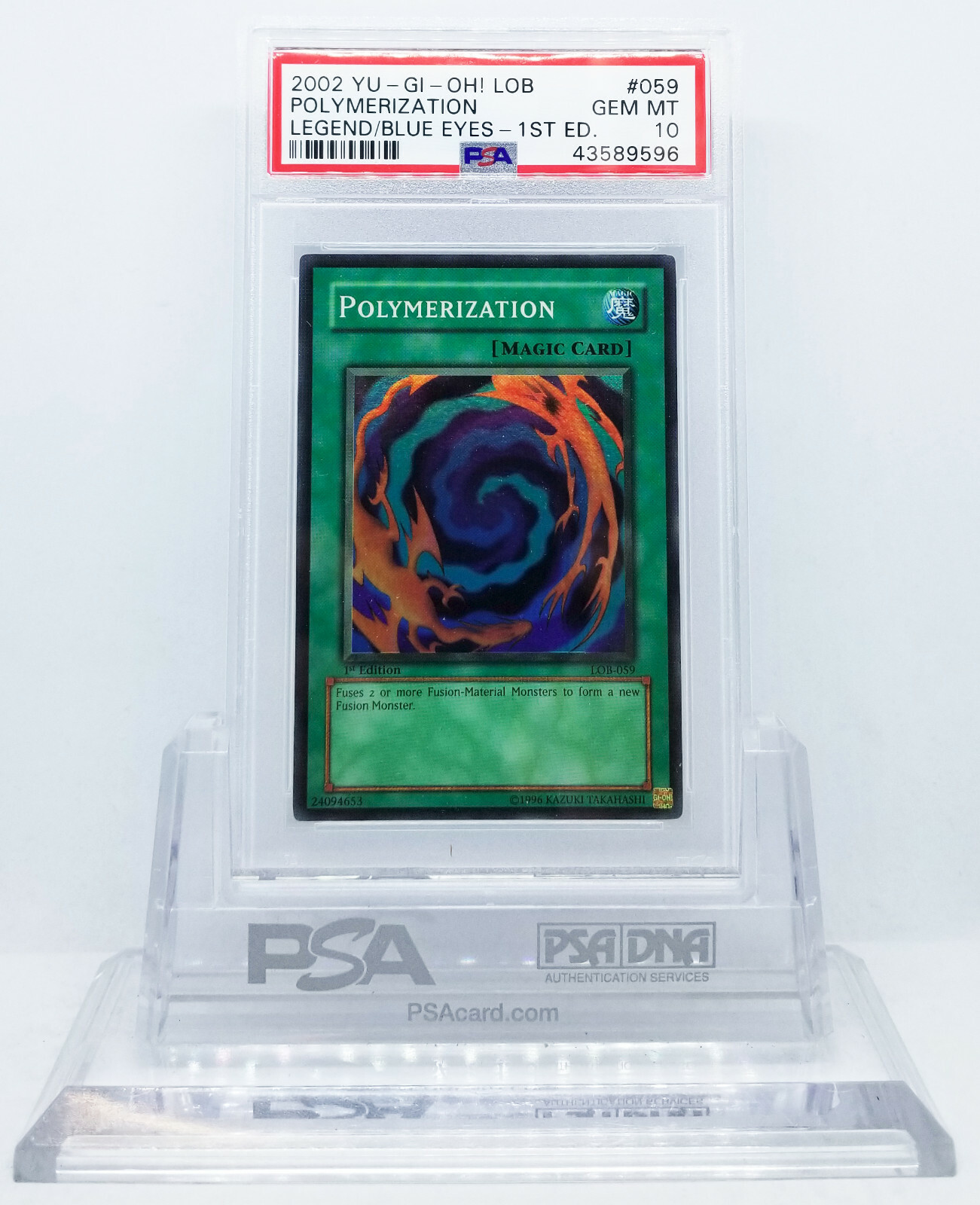 YUGIOH 1ST ED LOB-059 POLYMERIZATION SUPER RARE HOLO FOIL YUGIOH 1ST ED LOB-059 POLYMERIZATION SUPER RARE HOLO FOIL
