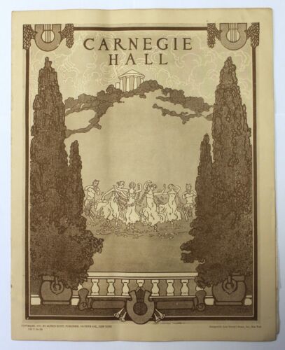 1924 Carnegie Hall Program - Banks Glee Club Performance Vintage Met Opera 