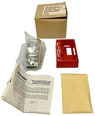 Simplex 4904-9137 Wall Mount 24VDC 15CD Fire Alarm Strobe Red 1Hz 0626270