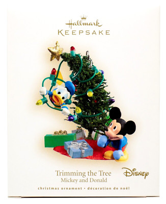 Disney Trimming the Tree   NEW Hallmark 2007 Mickey Mouse Donald Duck Ornament