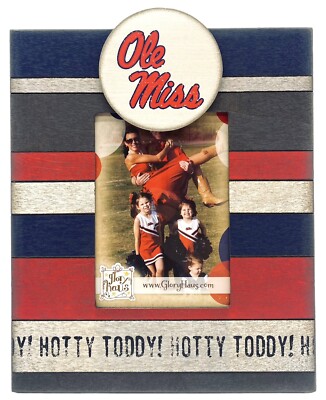 Ole Miss Rebels Wood Hotty Toddy Logo Picture Frame by Glory Haus-New