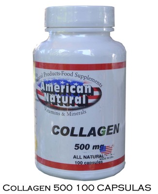 COLLAGEN 500mg 100 capsules American Natural colageno en pastillas, colageina10