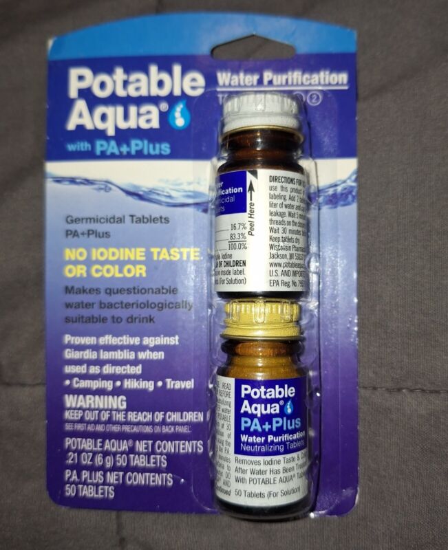 Potable Aqua Water Purification Tablets with PA Plus