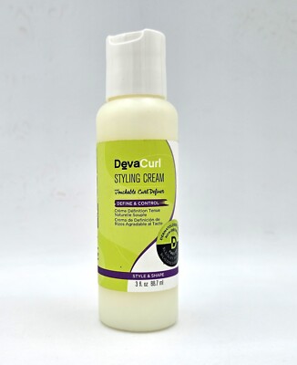 Deva Curl Styling Cream, Define and Control Travel Size 3 oz. NEW!