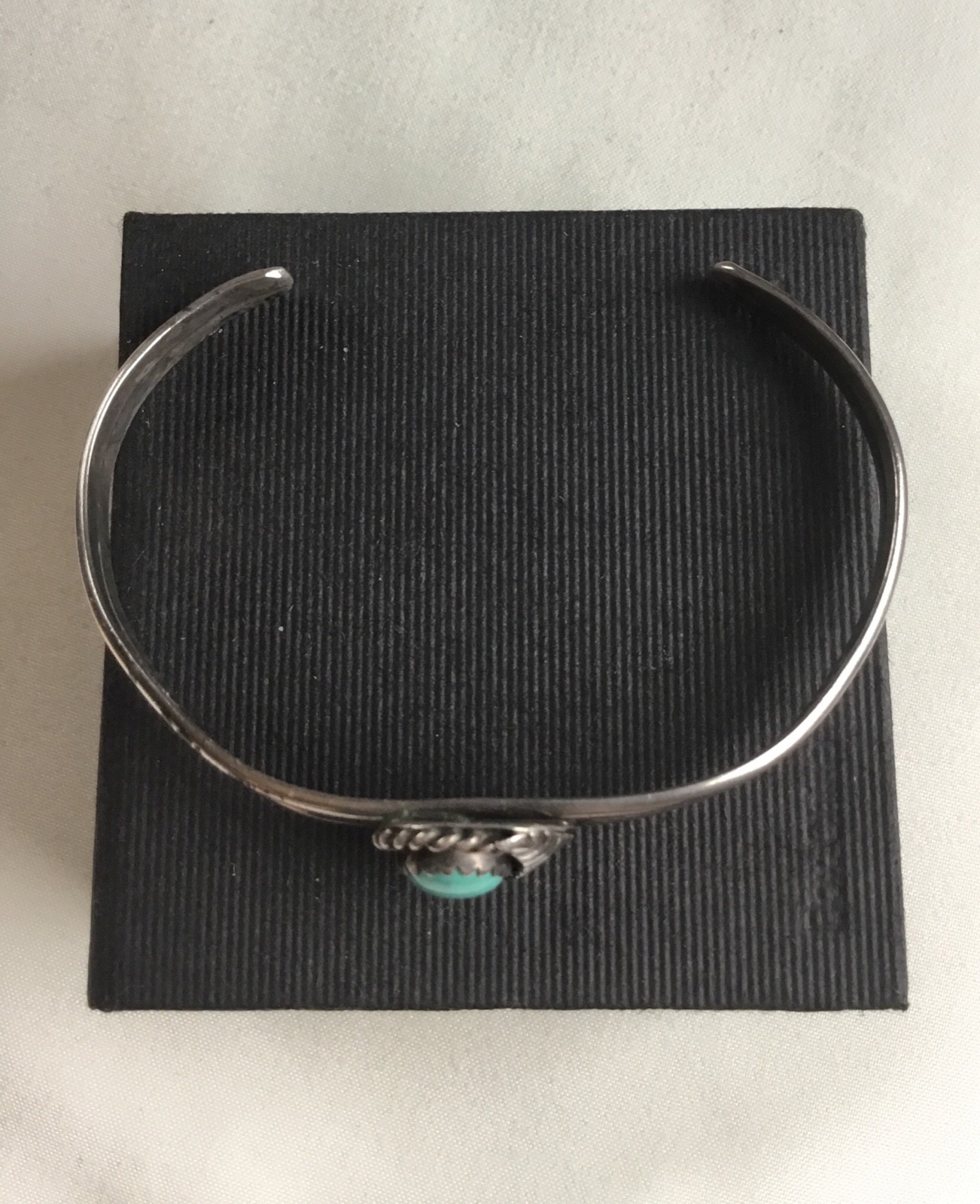 Vintage Turquoise Leaf Cuff Bracelet With Stone Southwestern Hand Crafted