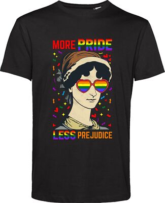 More Pride Less Prejudice LGBT T-Shirt Gay Pride Month equal Love  Tee Top
