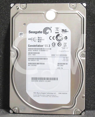 ST4000NM0023 Seagate CONSTELLATION 4TB 7200RPM 6Gbps 3.5'' SAS HDD Hard Drive