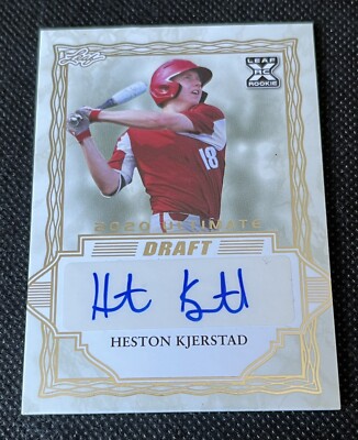2020 Leaf Ultimate Draft Baseball Heston Kjerstad XRC Rookie Auto SP! #BA-HK1